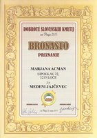 Priznanje za Medeni Jajčevci